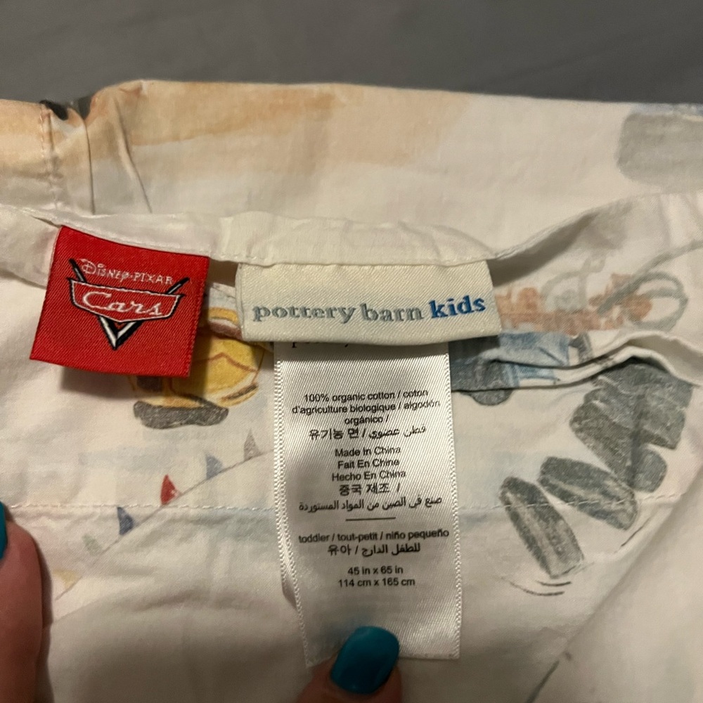 Pottery Barn Kids Cars toddler bed / crib sheet set